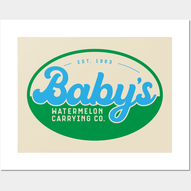 Baby's Watermelon Carrying Company Wall Art by mikevotava